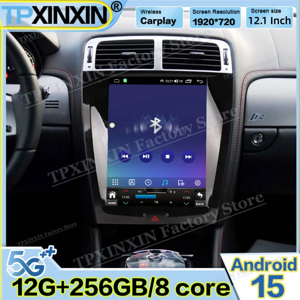 Sistema Multimedia para Automóvil con Android Auto y CarPlay de 12.1 Pulgadas para Jaguar XK XKR 2006~2015, Navegación GPS, Radio Estéreo, Unidad Principal IPS