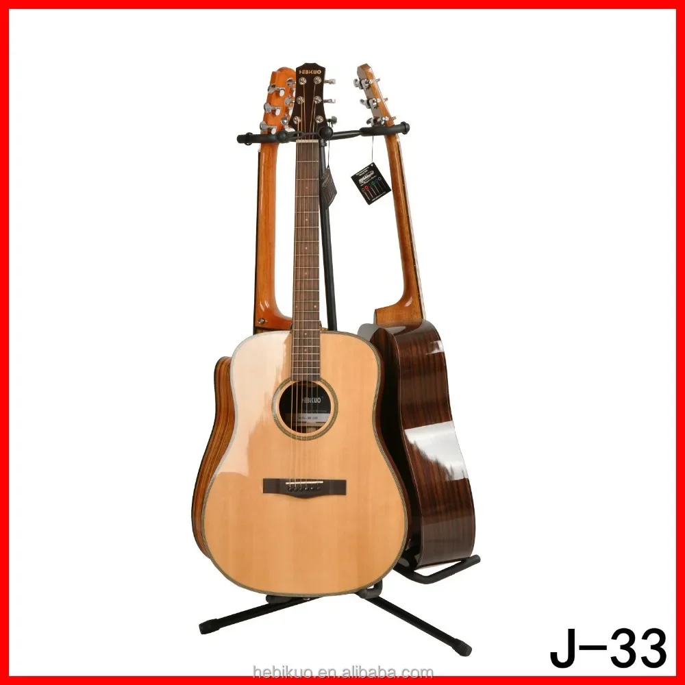 J-33 Upright Triple Put 3pcs Guitar Stand Factory