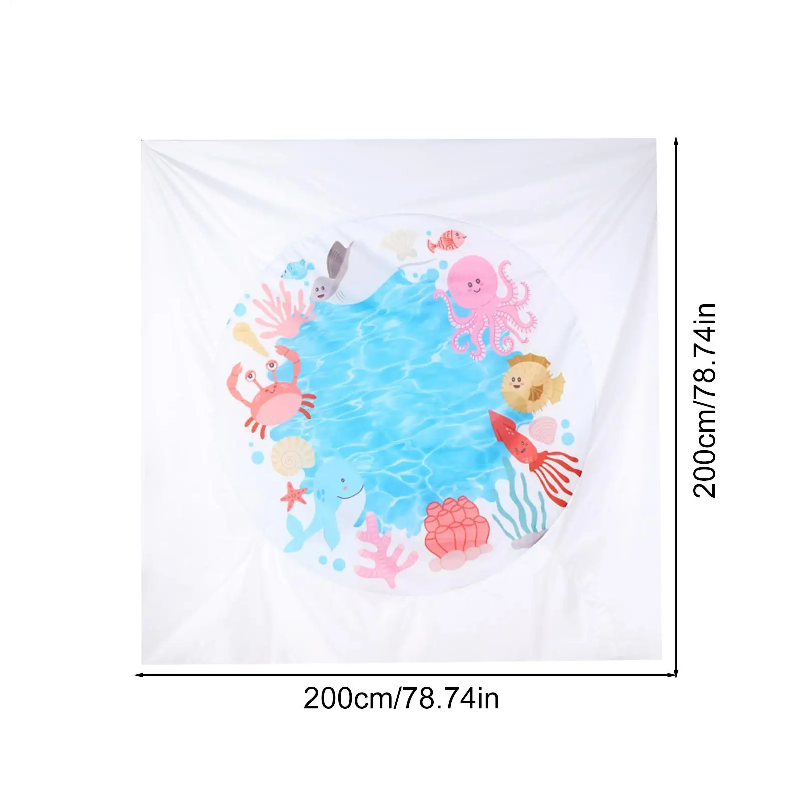 Piscina de playa para niños pequeños, piscina de playa plegable para niños, estera de charco 2 en 1 de dibujos animados para Picnic, jardín familiar, Camping, natación