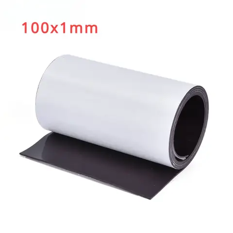 1Meters Self Adhesive Flexible Magnetic Strip 1M Rubber Magnet Tape Width 100mm Thickness 1mm