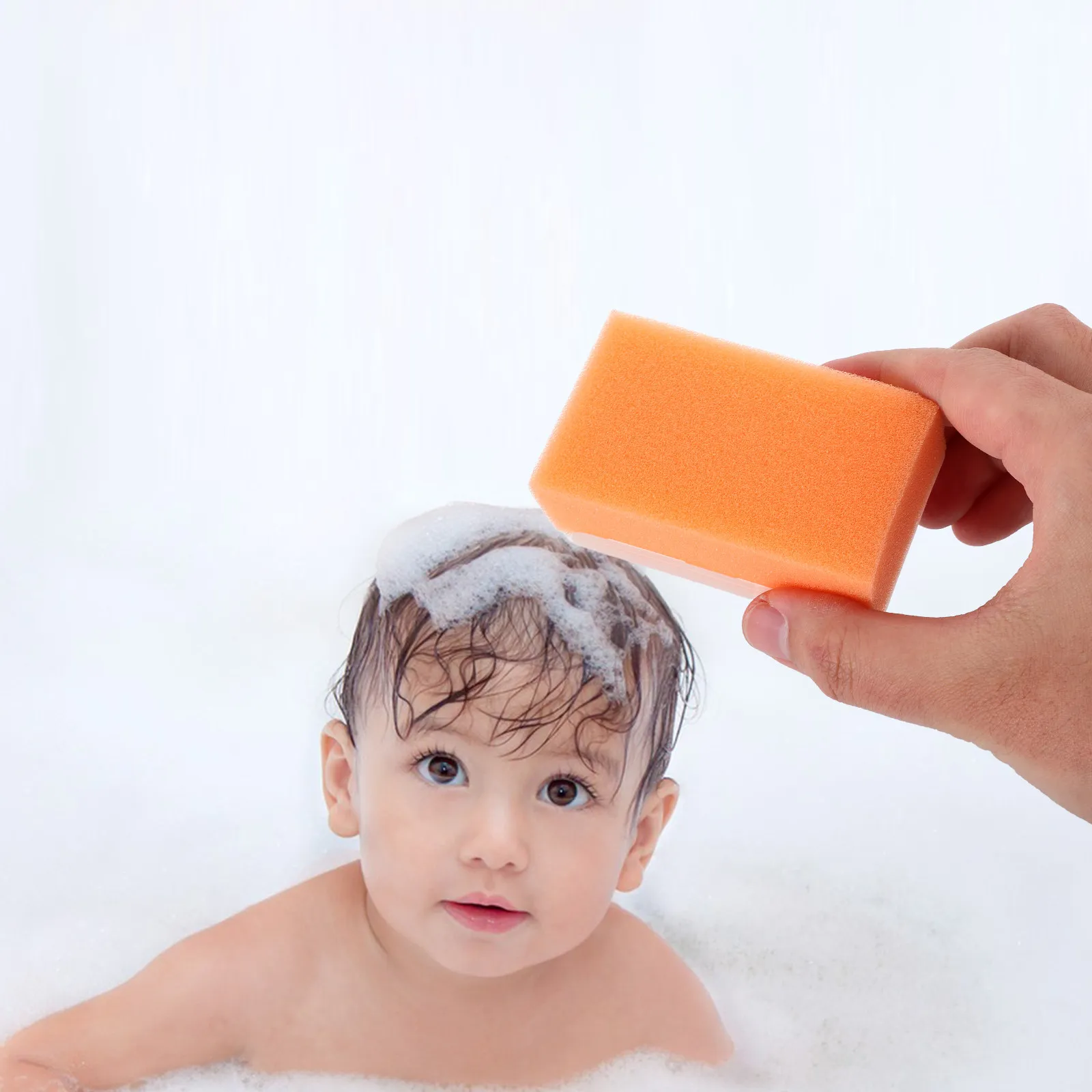 

2Pcs Baby Bath Sponge Brush Soft Sensory Training Scalp Massage Shampoo Brush for Newborns Infants Toddlers Baby