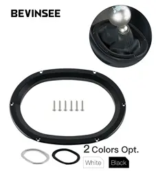 BEVINSEE Aluminum Shift Trim Bezel Gear Shift Panel Cover Trims for Ford Mustang GT V6 1994-2004