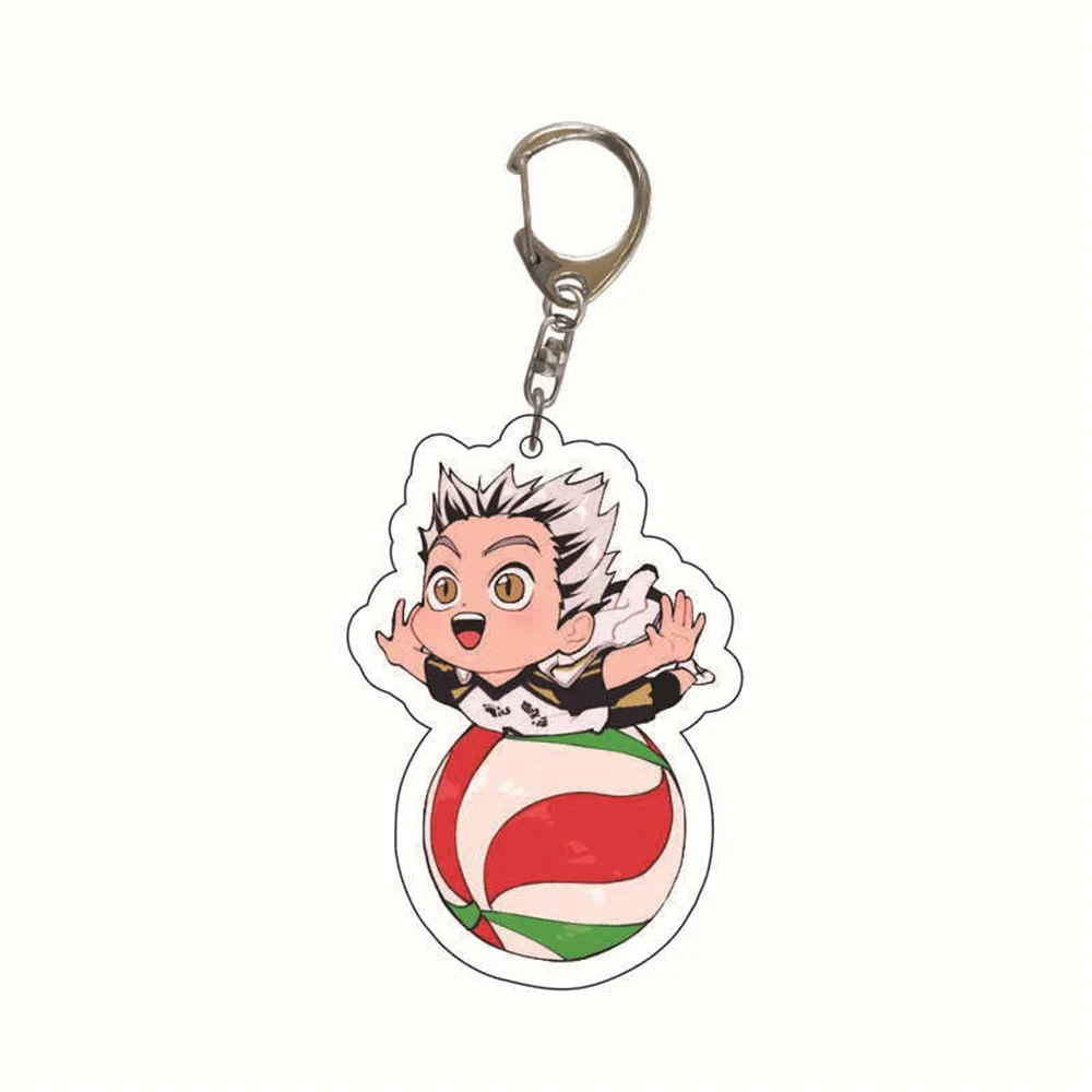 Anime Haikyu!! Volleyball Boy Keychain Tetsurou Hajime Tooru ShouYou Kenma Bokuto Tobio Keiji Accessories Pendant Christmas Gift