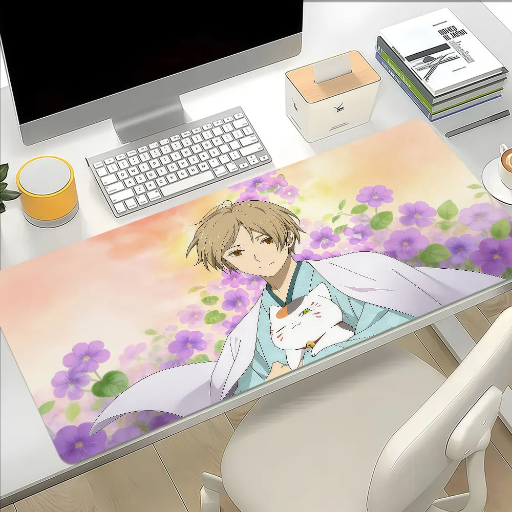 Anime Natsume's B-Book Of Friends Mouse Pad Large Non-slip Lockedge Desktop Computer Desk Mat Keyboard Pad Office Gamer Student