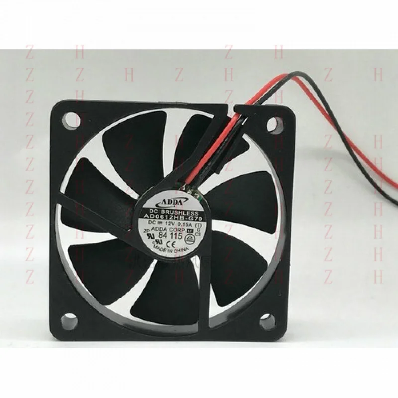 ZZZ 111  For ADDA AD0612HB-G70 (T) DC 12V 0.15A 2PIN 60mm, 60x60x10mm Server Square fan