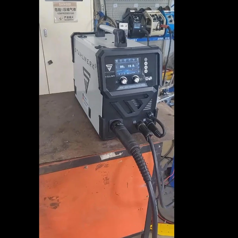 

MIG200 Digital Welder with LCD Display 220v New Condition for MIG/TIG/MMA Welding Double Pulse Full-synergic Welder with 200A
