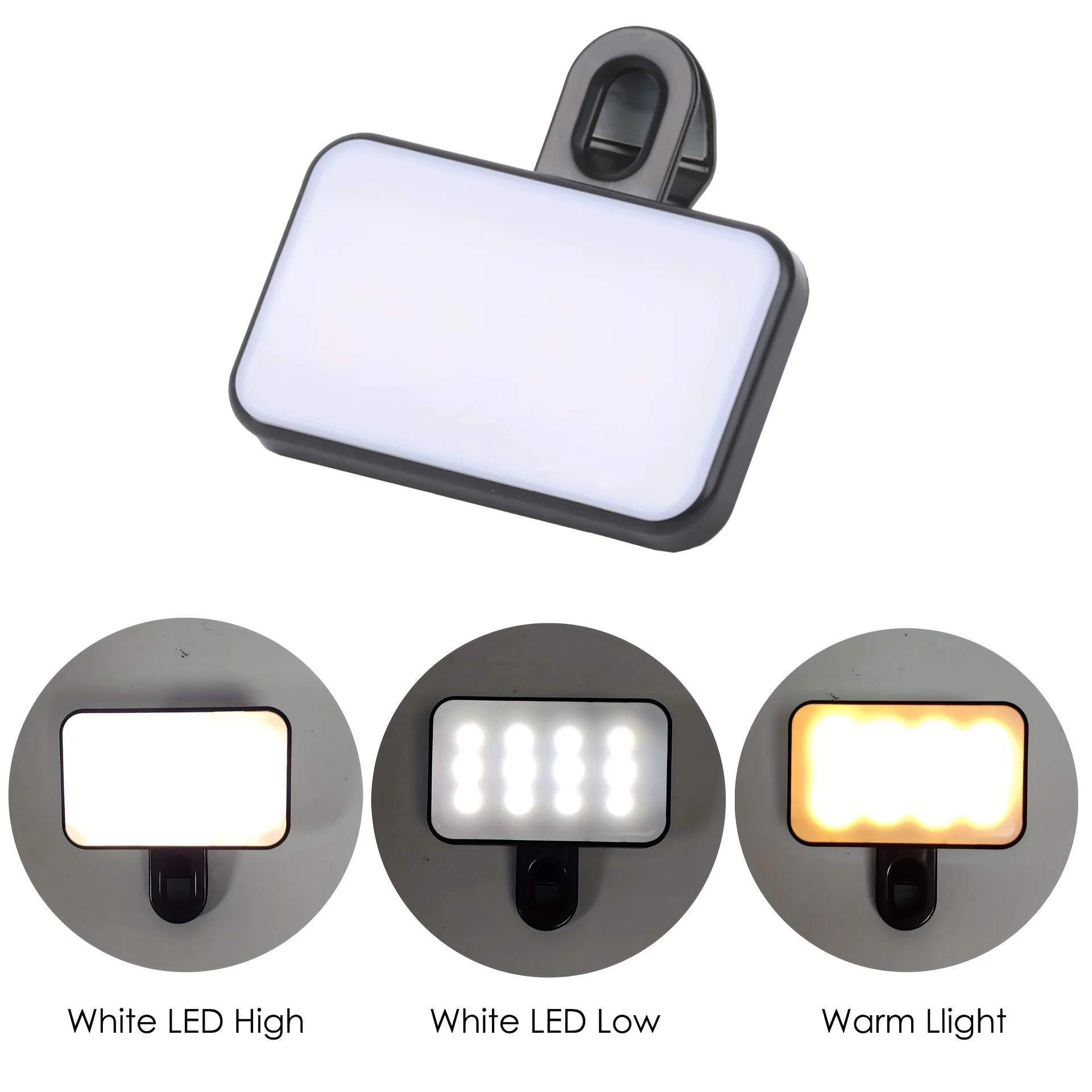 Portable Clip Style Fill Light with Bright Lighting To Enhance Selfies and Video Calls Suitable for Mobile Phones and Computers