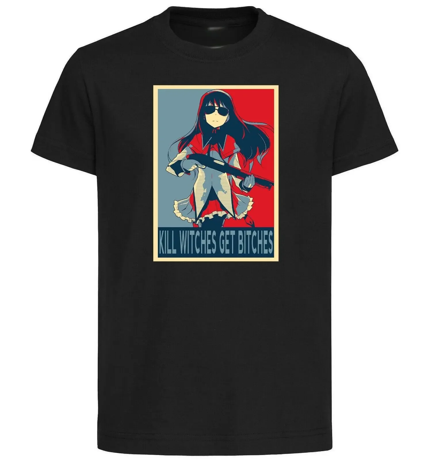 Black - Madoka Magica Propaganda - Homura  Witches MA0101 T-Shirt-