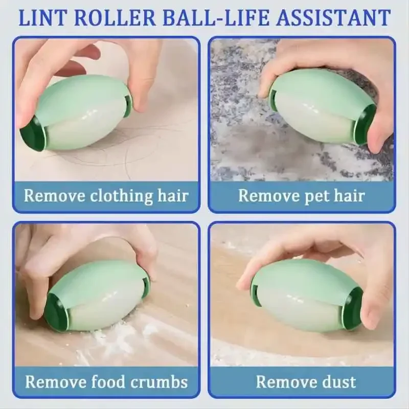 Reusable Lint Rollers Easy To Carry Cleaning Roller Drum Lint Roller Hair Remover Ball for Pet Hair Washable Sticky Roller Ball