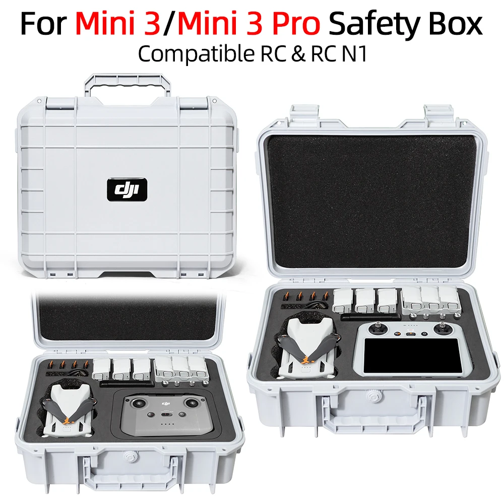 Explosion-proof box with for DJI Mini 3 carrying case Mini 3 /4Pro travel storage bag for DJI RC-N1 RC control drone accessories