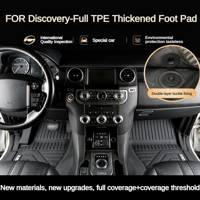 TPE Floor Mats For Land Rover Discovery 3 /4/5 5/7 Seats 2004-2025 Full Coverage Waterproof Surround Threshold Accessories