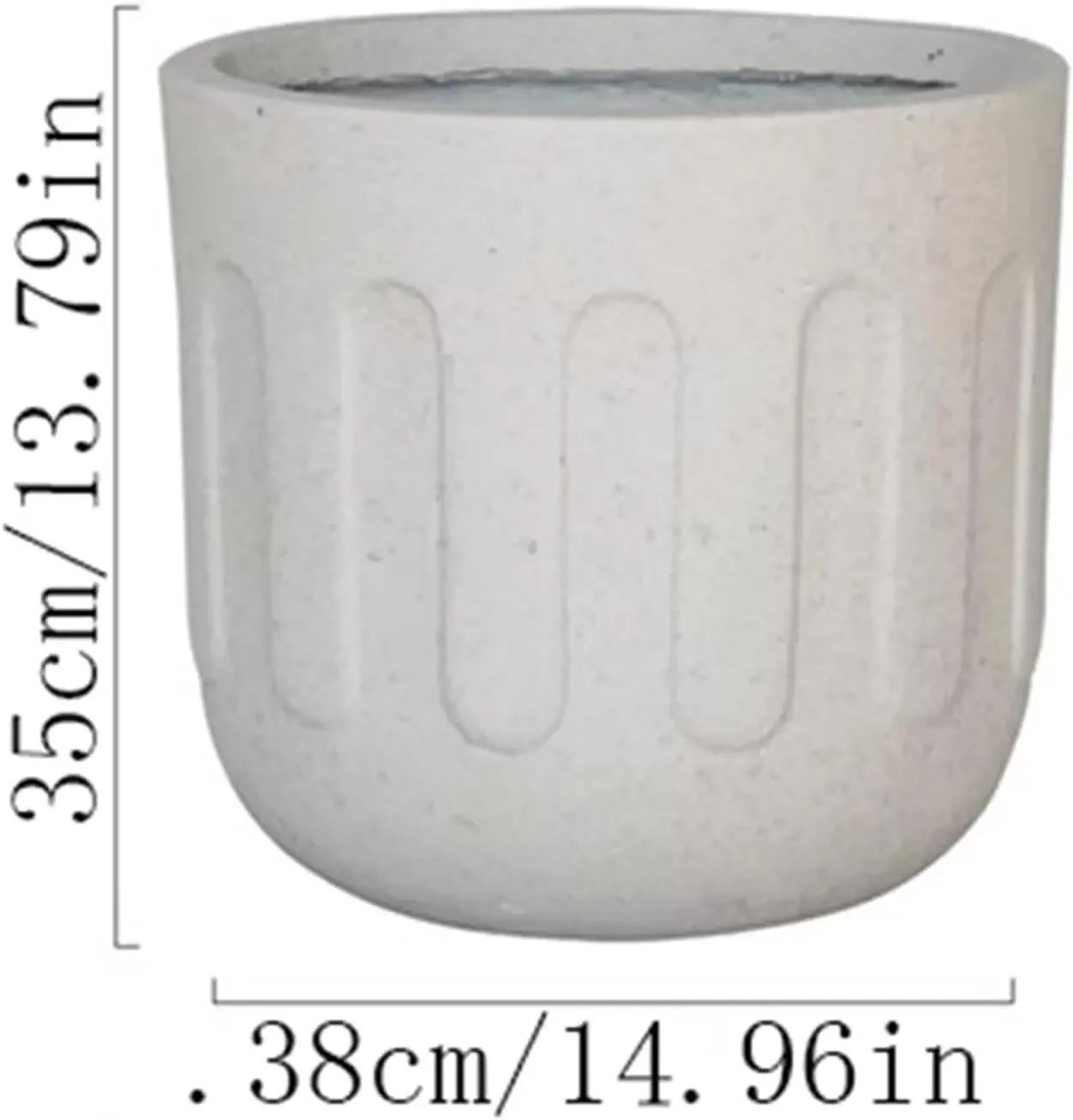 Plant Pots Simple Planters Cement Round Flower Pots Floor Indoor Large Green Plants Flowers Plant Pots Living Room Balcony Decor