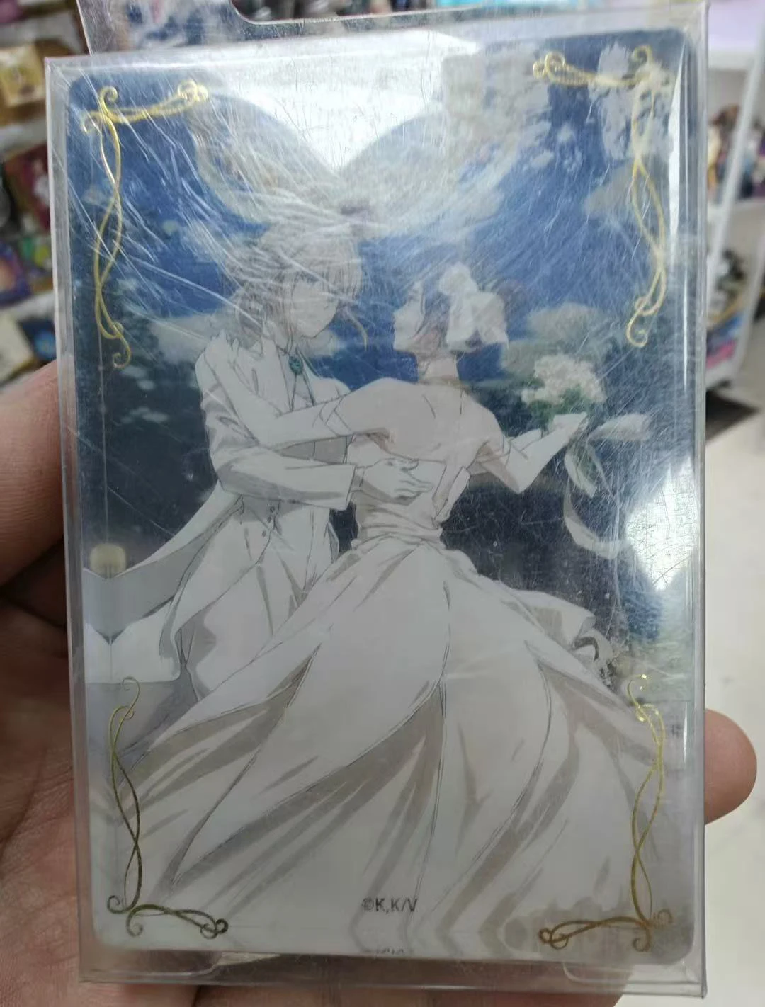

Violet Evergarden China Official Authorization Cattleya Baudelaire Flower Scar Wedding Dress Series Acrylic Standing Brick