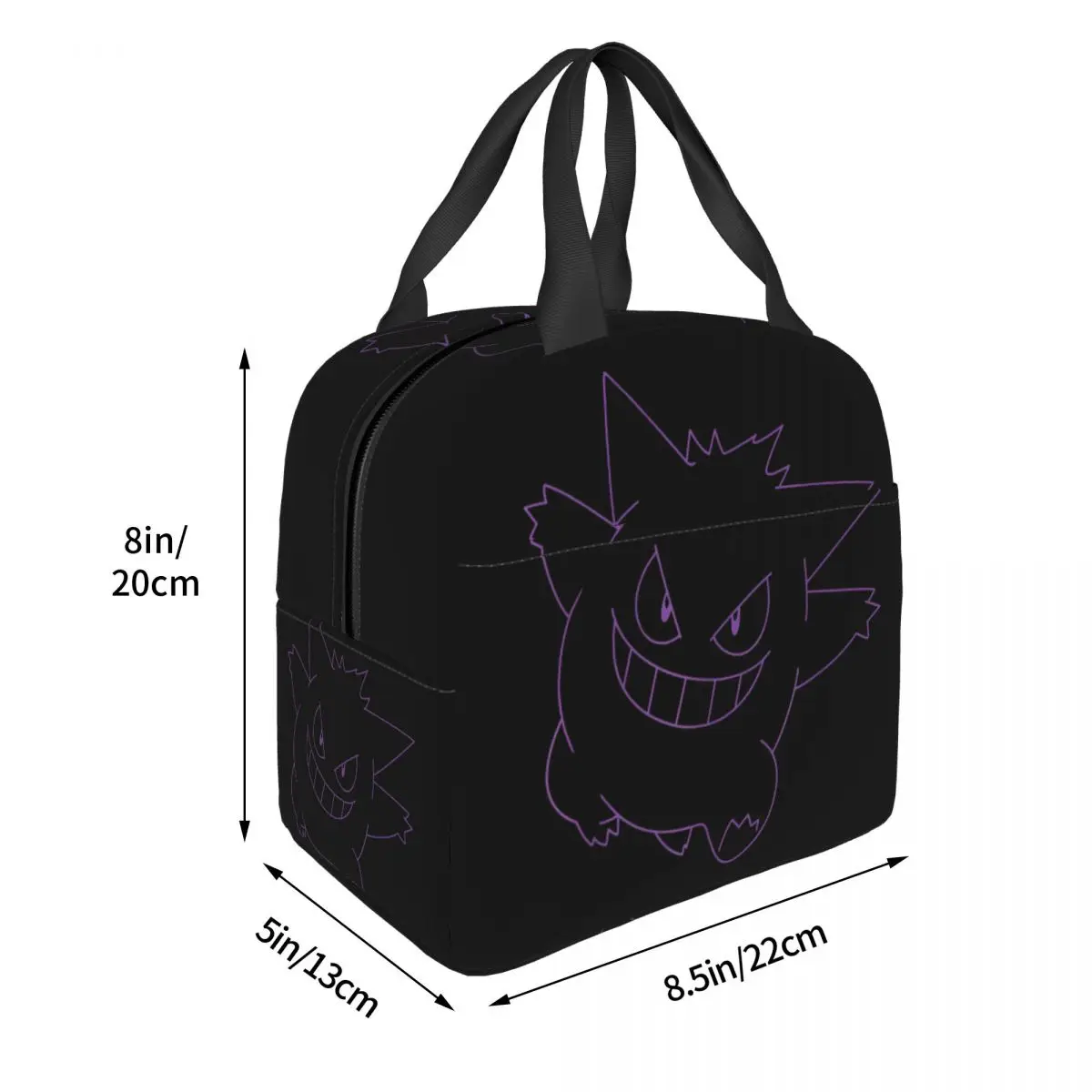 Imagem -03 - Pokémon Gengar Grande Face Merch Bolsas Isolados Almoço para Viagem Recipiente de Alimento Bonito Refrigerador Térmico Fugas Lancheiras