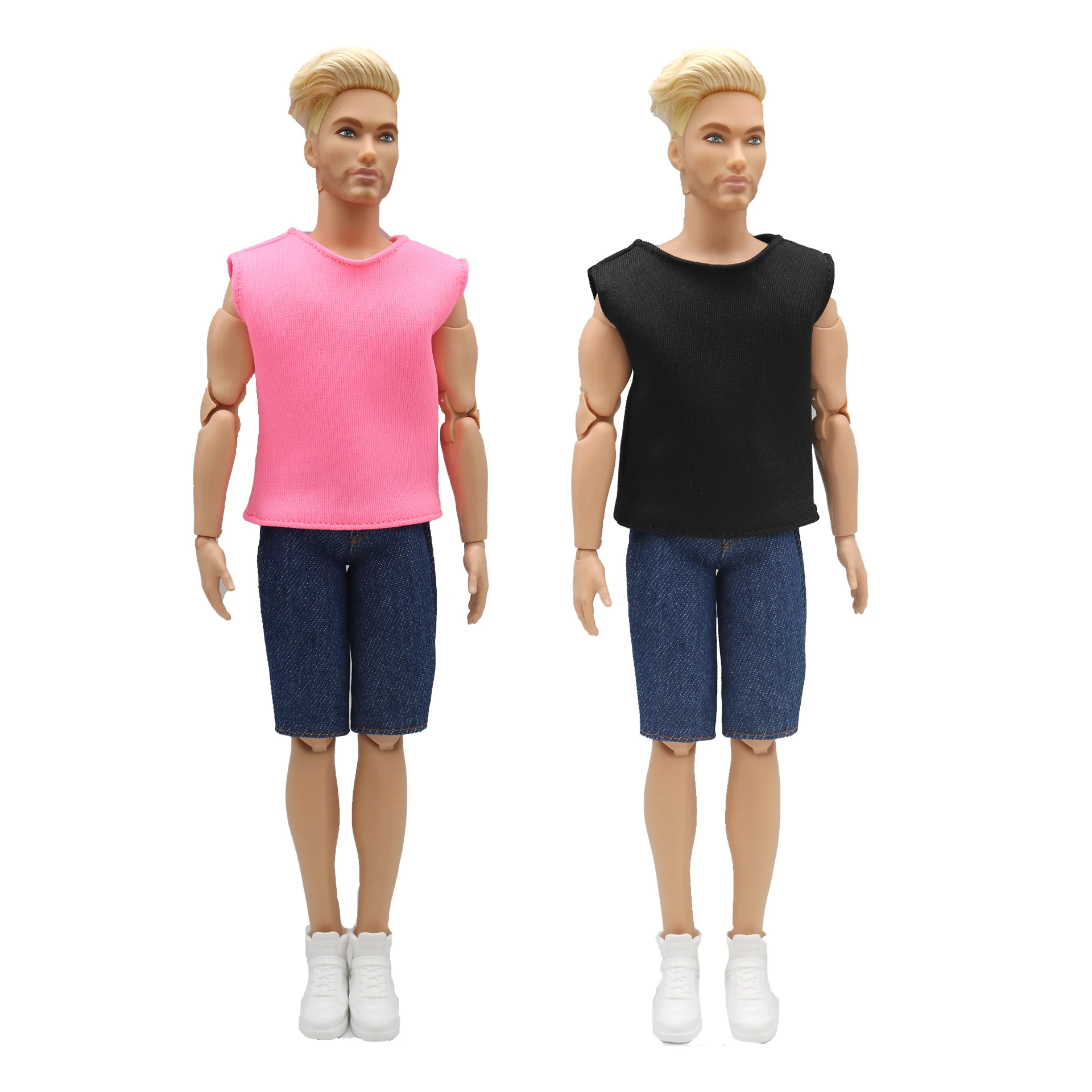 New 29cm Sleeveless vest Jean pants Doll Accessories Clothes For Ken Prince