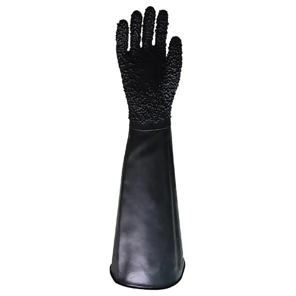 68cm Long Right Hand Work Protective Gloves for Blast Cabinet Industrial Tools