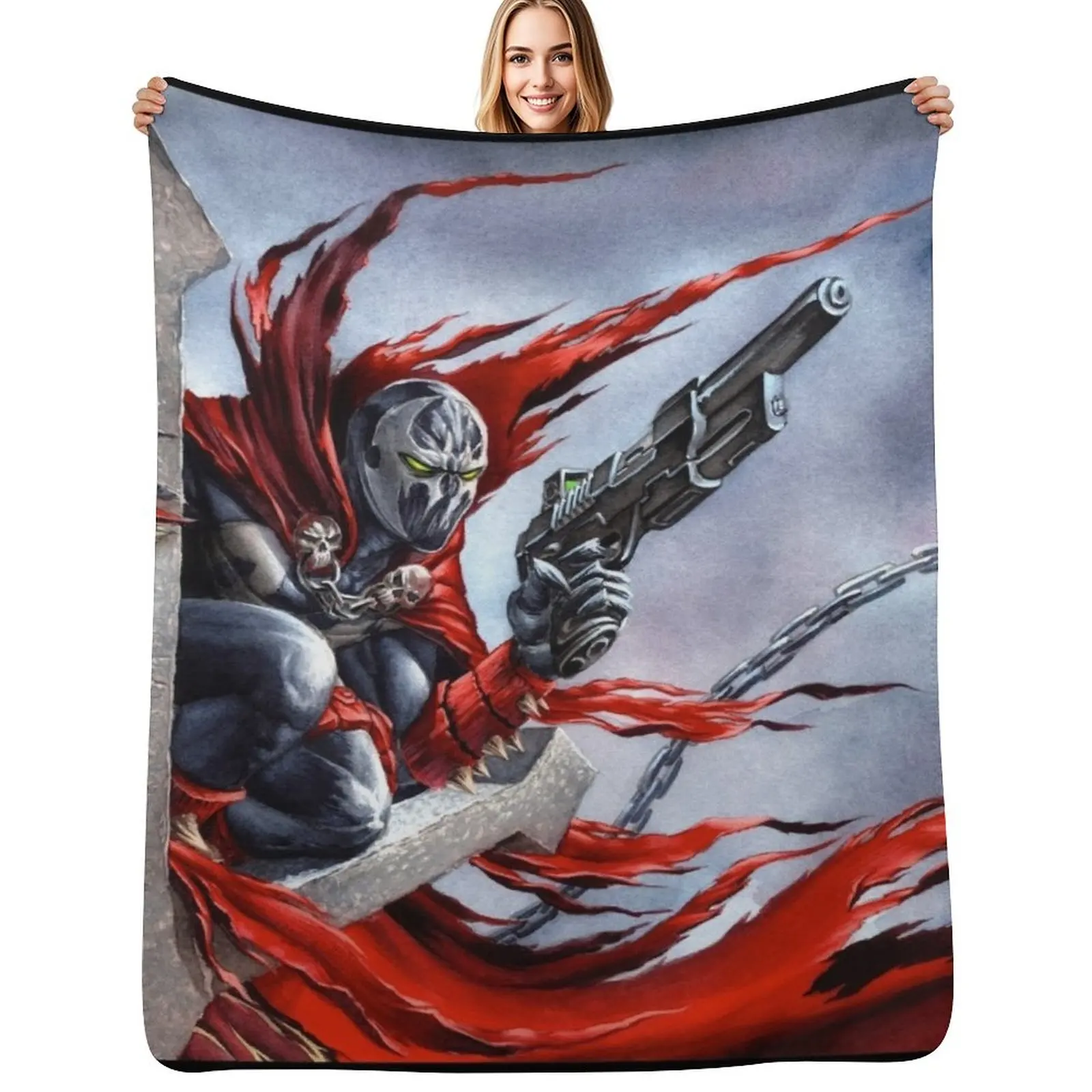 

Spawn on the cross - Spawn Fan Art Throw Blanket Loose Luxury St Blankets For Bed Hairy Blankets