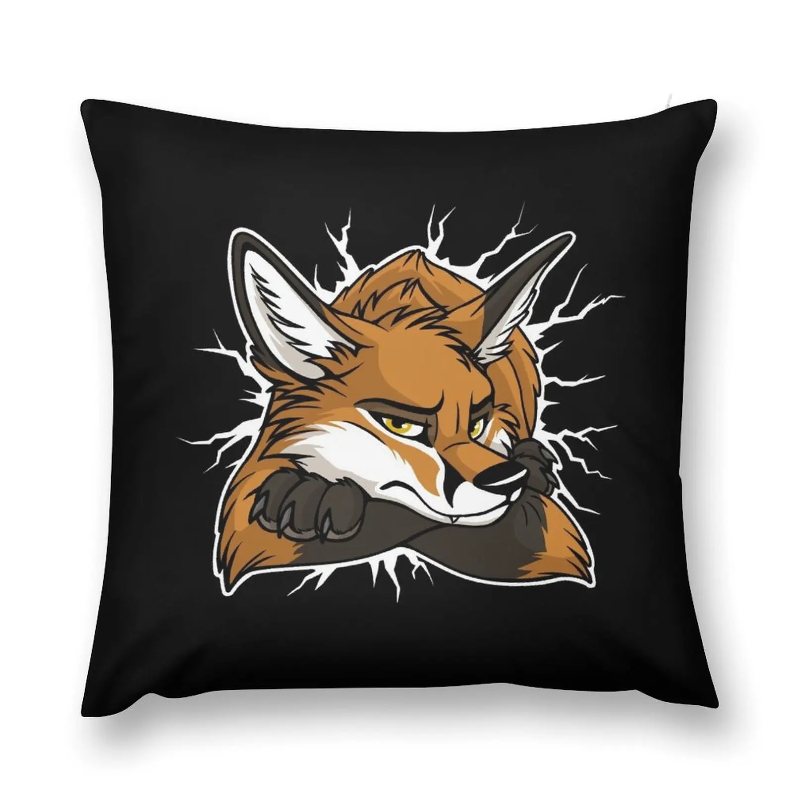 STUCK Red Fox / Fuchs (white cracks) Throw Pillow Decorative pillow case Pillowcases Cushion Covers Sofa Plaid Sofa pillow