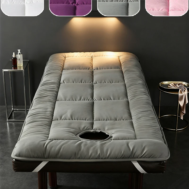 

Thicken Beauty Salon Mattress Non-Slip Massage Table Pad with Face Hole Hospital Grade Waterproof Cover for Professional SPA Use