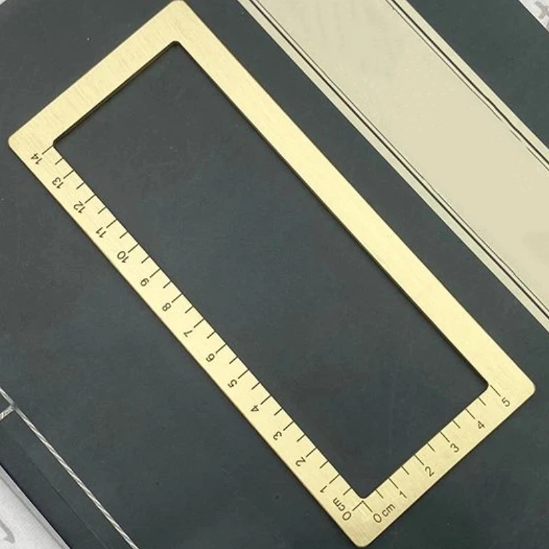 Brass Paperweight Brush Calligraphy Painting Metal Dividing Ruler Paperweights Chinese Style Creative Stationery Ornament Tolls