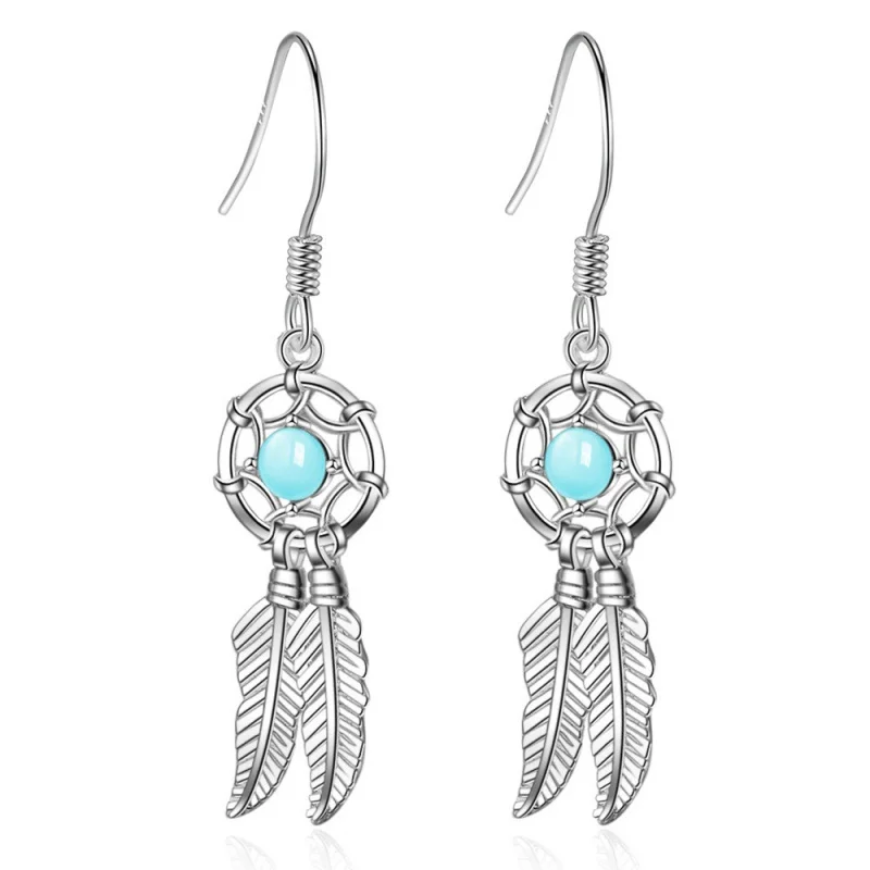 

Sterling silver dream catcher earrings for women, , 100% 925, retro design