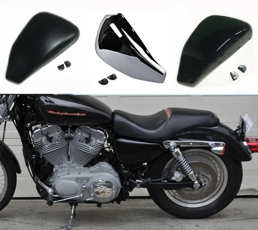 Cubierta de Batería Lateral Izquierda para Harley Davidson Sportster XL Iron 883 1200 48 Forty Eight 72 Seventy Two Roadster 2004-2013 2014-20