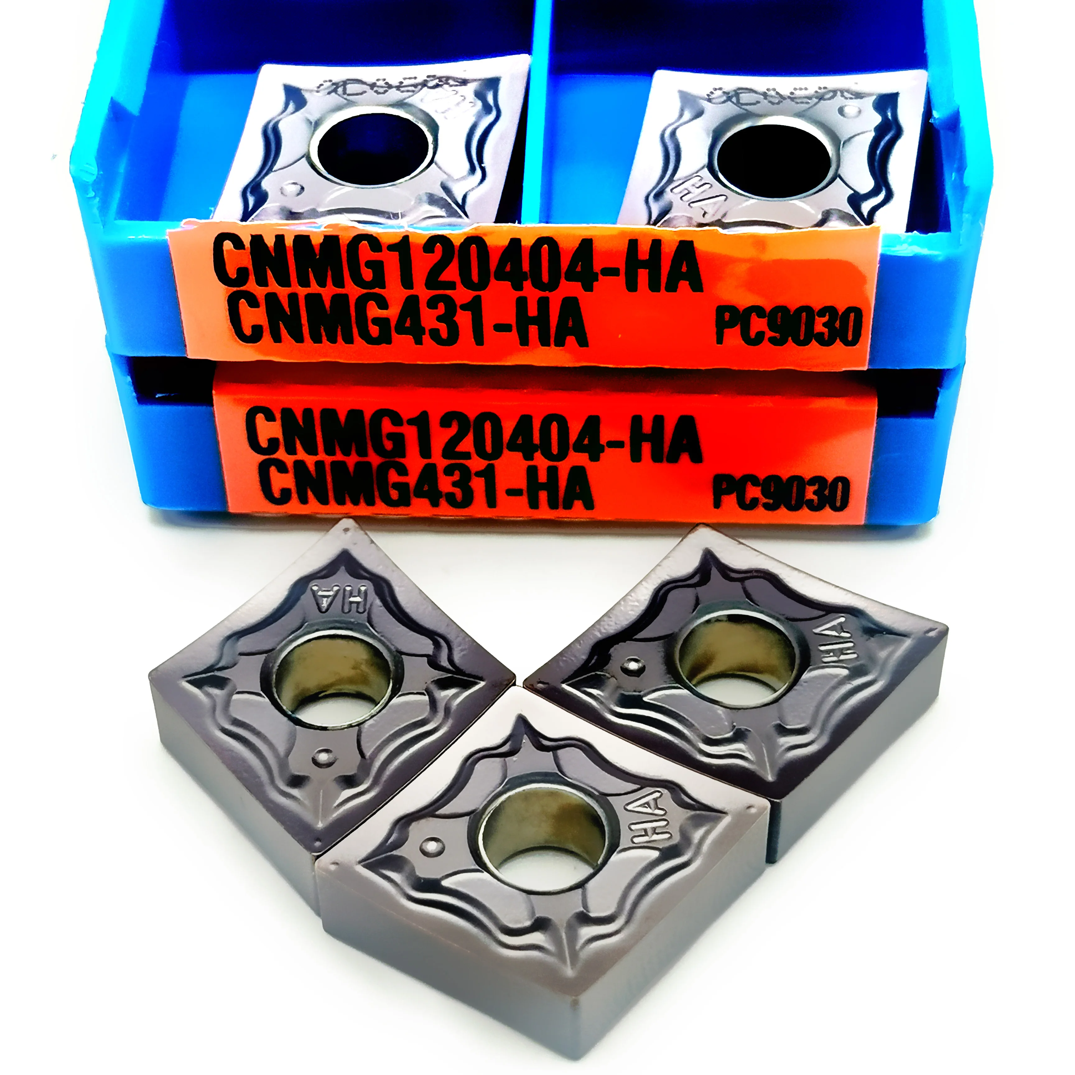 10PCS CNMG120404 HA PC9030คาร์ไบด์ใบมีด CNMG 120408 HA PC9030คุณภาพสูงภายนอกเครื่องมือสแตนเลสเครื่องมือ
