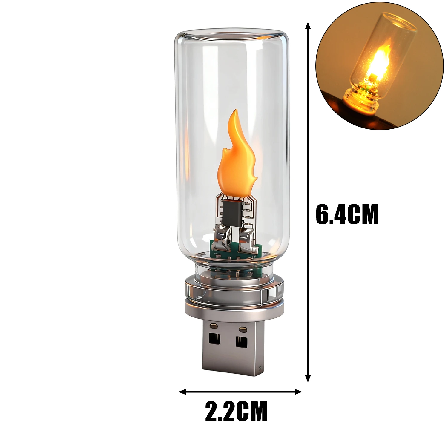 5 pieces of car interior lights, car environment lights, vacation homes, car decoration night lights, 5V USB LED flash bulbs