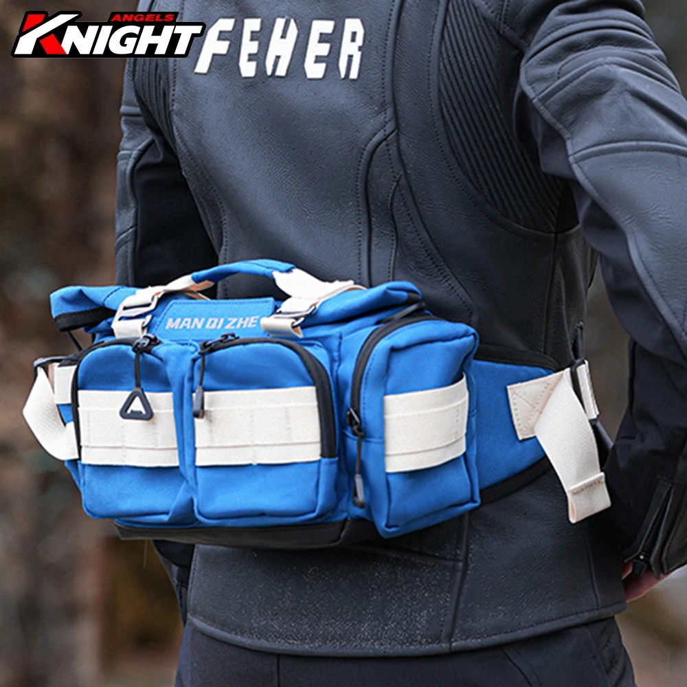 

Motorcycle Multifunctional Waist Bag Waterproof Motorbike Riding Storage Diagonal Single Shoulder Bag Travel Equipment Bag