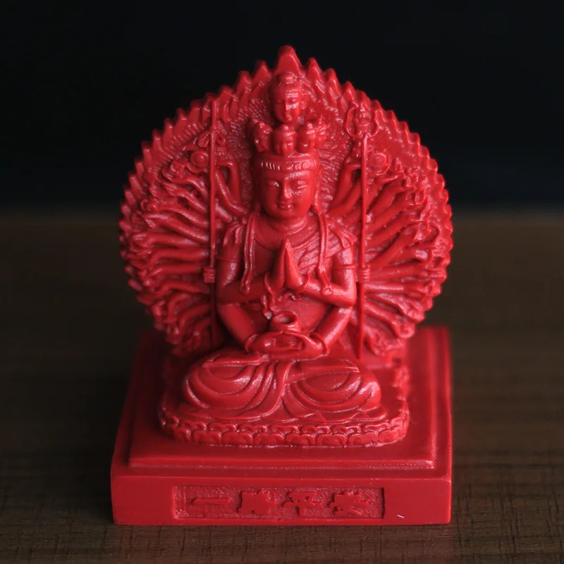 

Natural mineral stone cinnabar Guanyin Bodhisattva car ornaments car accessories