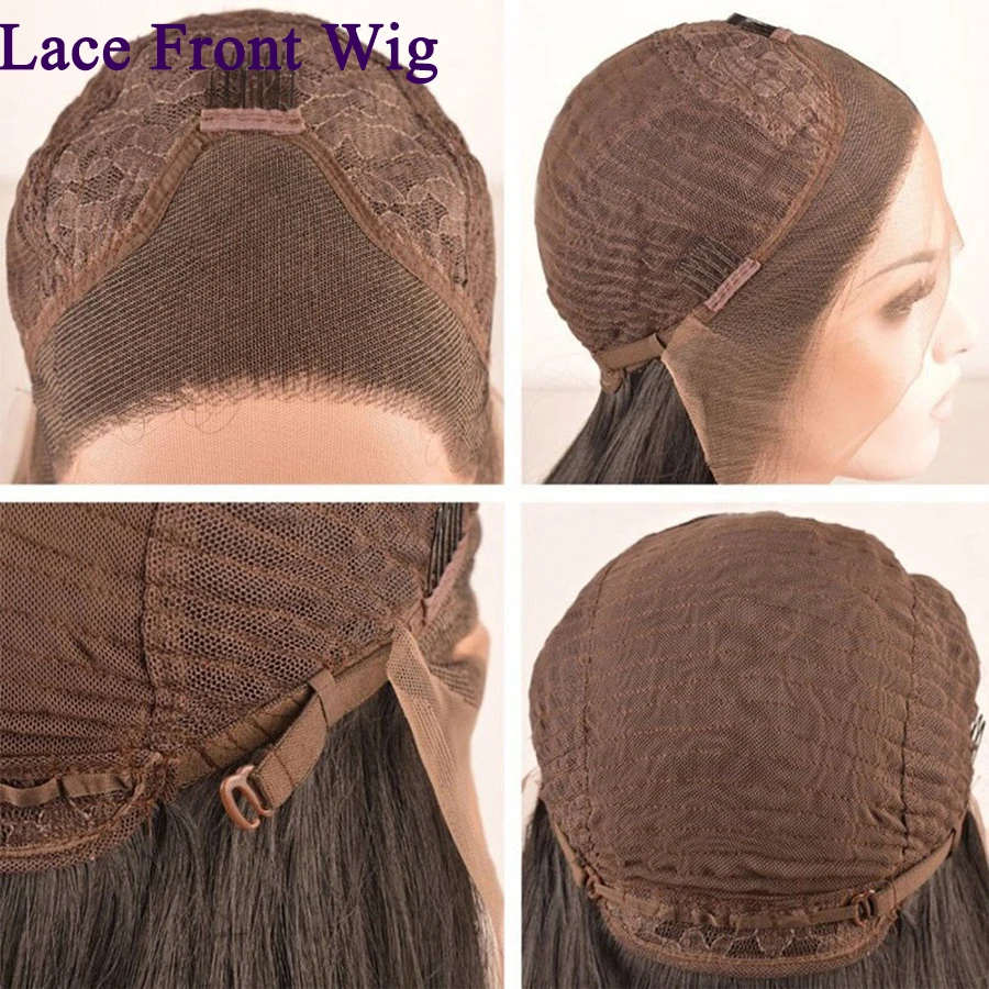 Natuurlijke Zwart Licht Yaki Rechte 13x4 Diepe Deel Lace Front Synthetisch Haar Pruiken voor Zwarte Vrouwen Pre Geplukt kant Pruiken Baby Haar