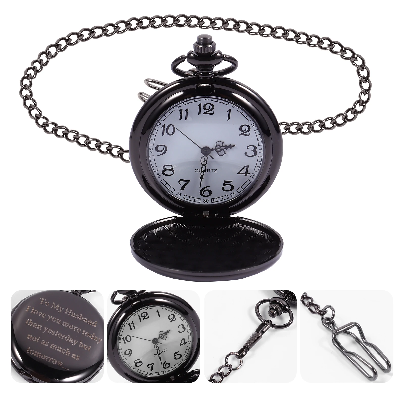 

Retro Vintage Pocket With Chain Alloy Mechanical Pendant Watch For Men Gift Arabic Numerals Dial Fashion Watch