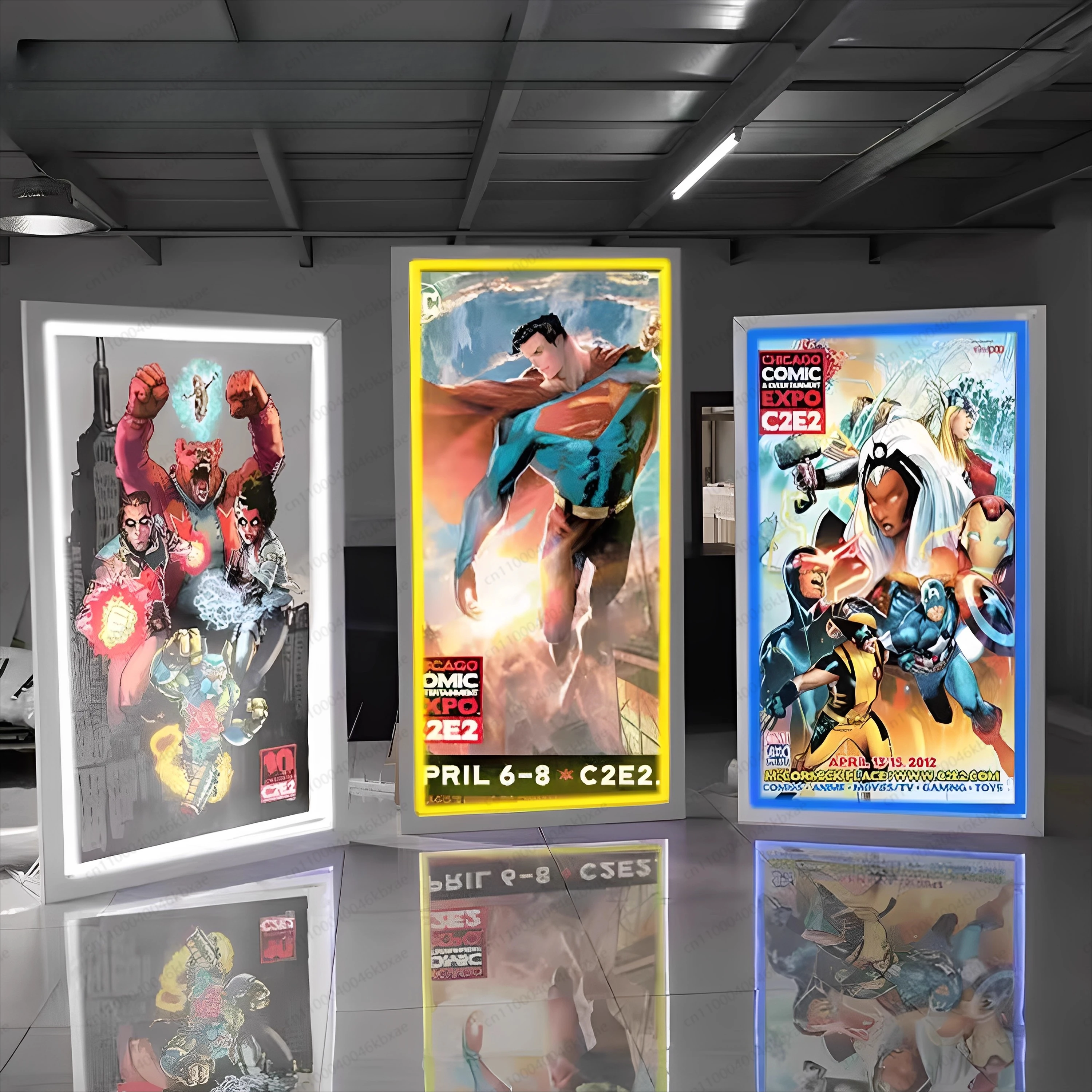 

Internet celebrity camera clock in device interactive lamp-emitting photo frame ornament shopping mall exhibition decoration