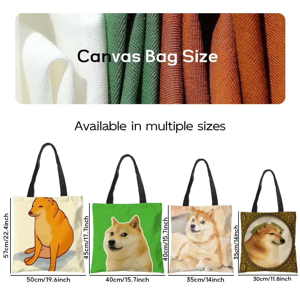 Storage Bags Shopping Grocery Reusable School Girl Gift Tote Bag for Women Aesthetic Dog-themed memes are trending online