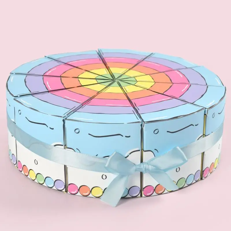 10Pcs Triangular Cake Shaped Gift Boxes for Parties