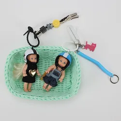 Cute locomotive Doll Pendant Hanging Backpack Ornament DIY Change Clothes Bag Charm Car Key Ring Bag Decoration for Barbie Doll