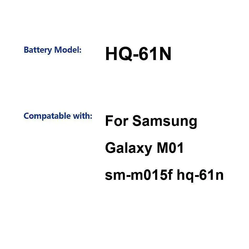 

Аккумулятор мобильного телефона, надежное питание, долговечный, 4000 мАч для Samsung Galaxy M01 SM-M015f HQ-61N