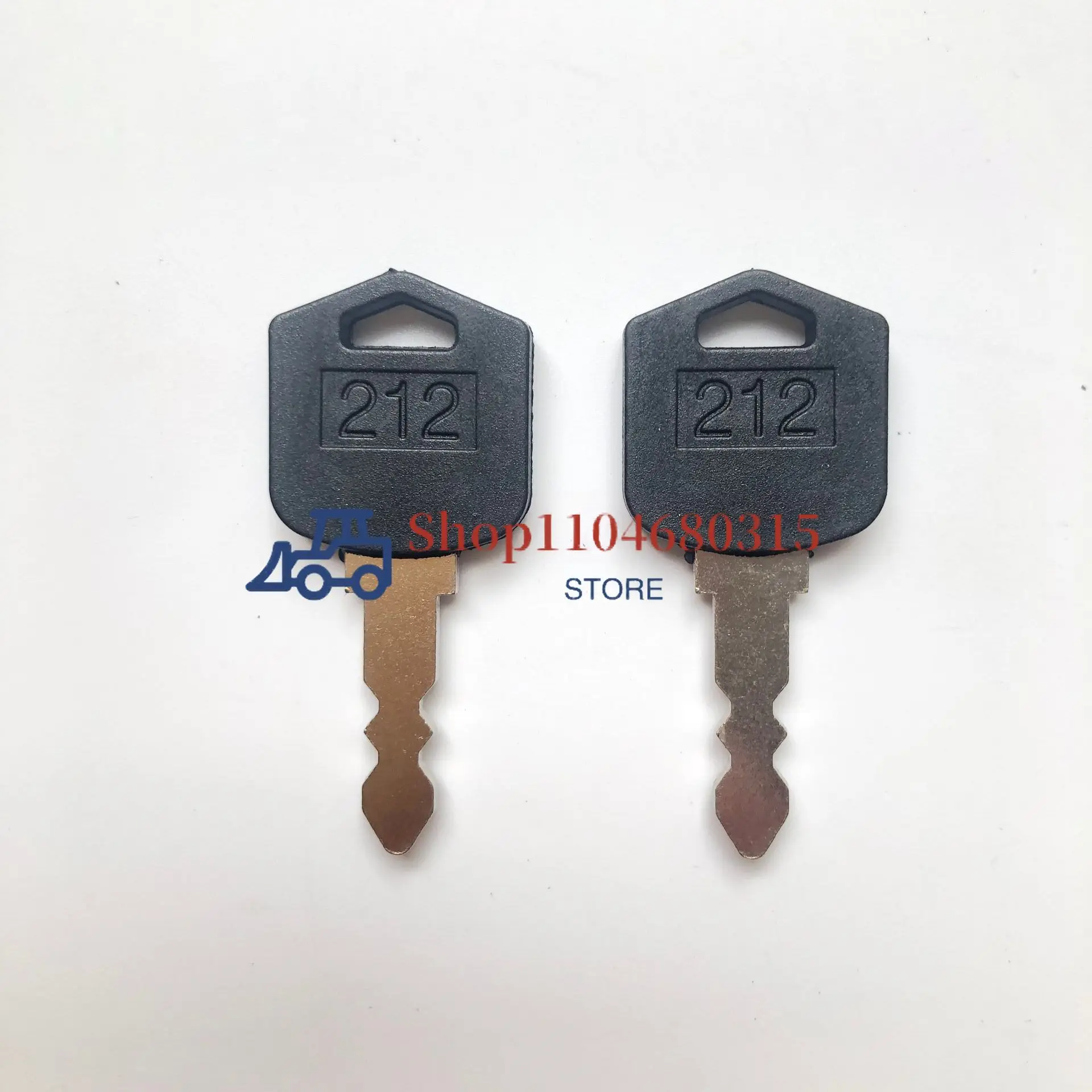 2PCS 212 Key D554212 Ignition Key For Doosan Daewoo Forklift Skid Steer