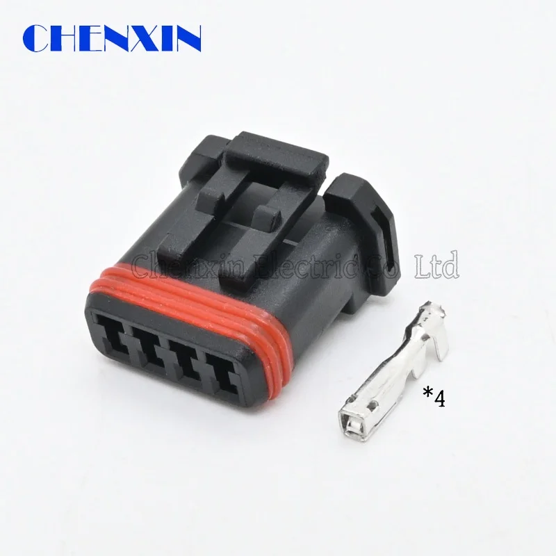 MX19004S51 MX19004P51 4 Pin Female or Male Auto Waterproof Connector Car Rearview Mirror Heating Wire Harness Plug Socket