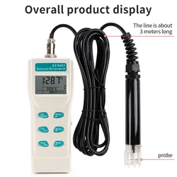 AZ8403 Portable Digital Fish Pond Water Quality Tester Meter Dissolved Oxygen Analyzer DO Meter With MemoryCommon dissolved oxy