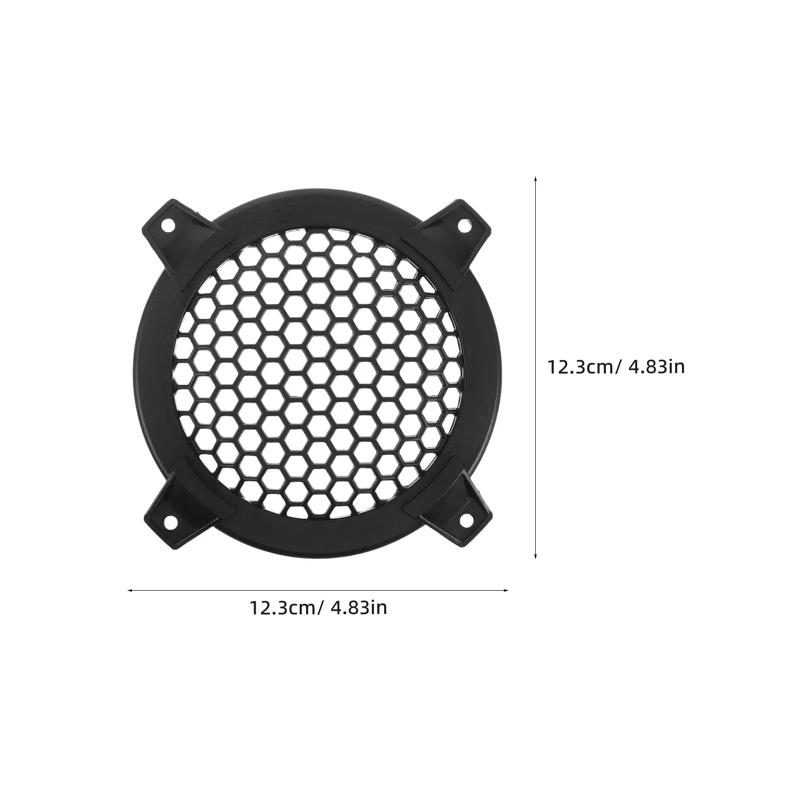 6Pcs Black Round Speaker Grill Mesh Protective Plastic Cover 4-Inch Speaker Frame Cover Audio Dust Protector Subwoofer Mesh