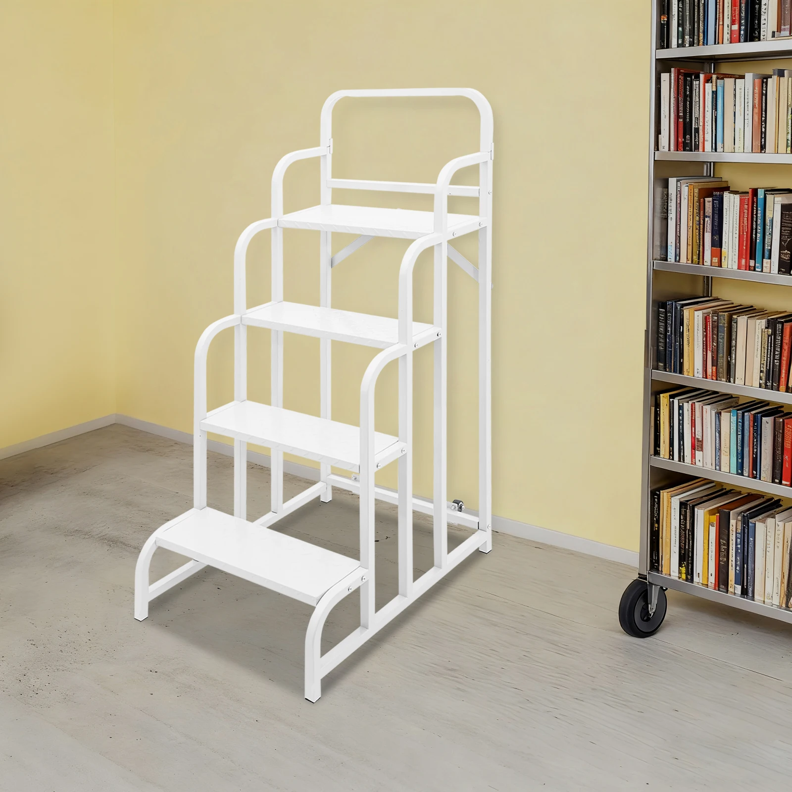 

4-Step Stair with Wheels, Industrial & Warehouse 4-Step Stair, Rolling Stair