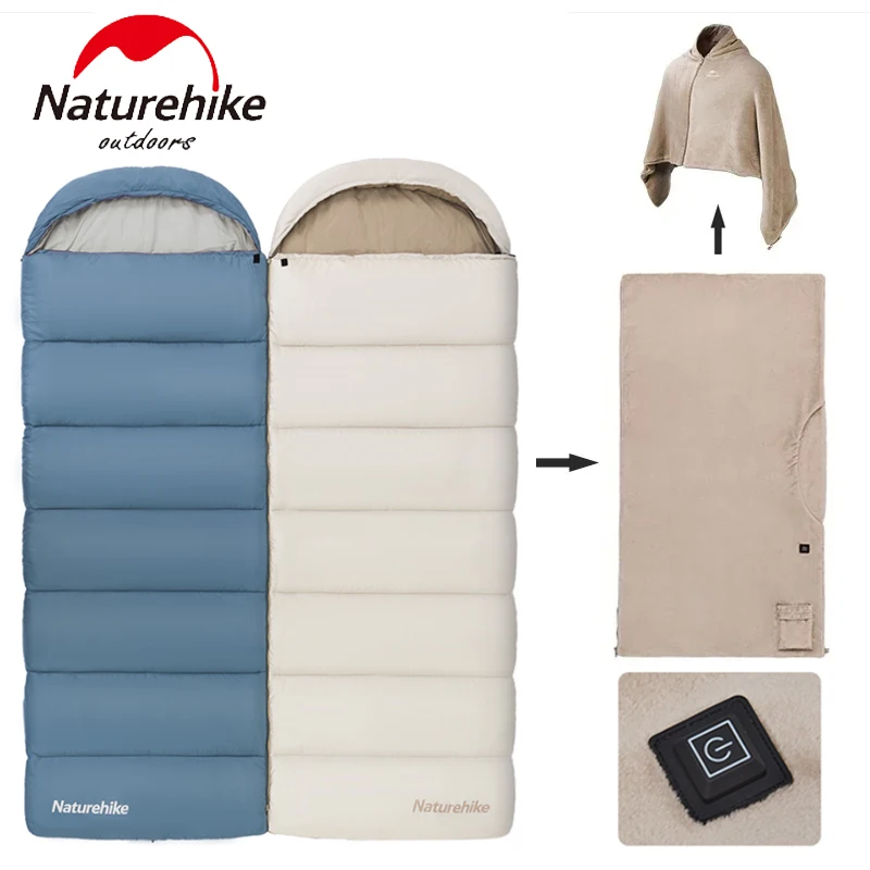 

Naturehike Camping Double Layer Sleeping Bag Outdoor cotton Sleeping Bag Flannel Liner Removable Camping Electric Blanket