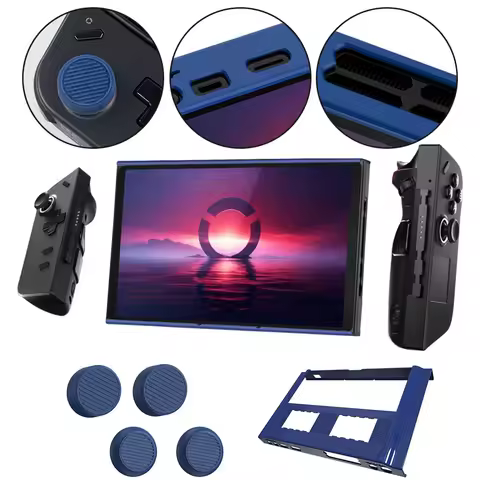 Silicone Protective Case for Lenovo Legion Go Games Console Protector Cover with 4 Thumb Grip Caps for Legion Go Accessories