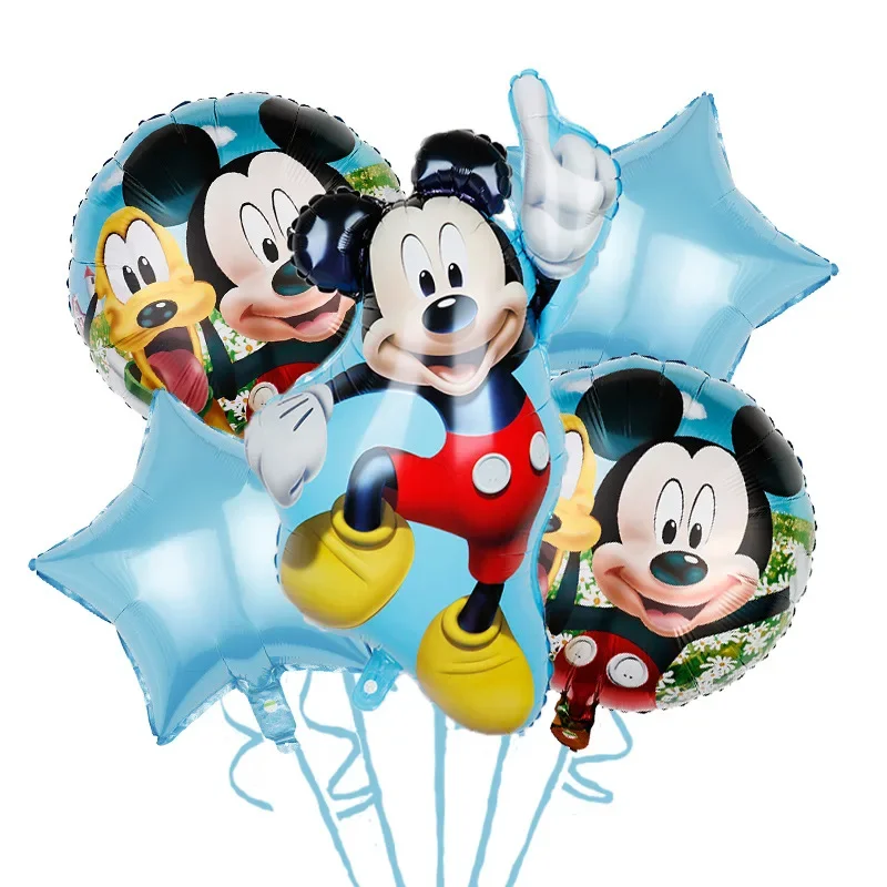 Disney cartoon standing Mickey Minnie shaped balloon birthday set