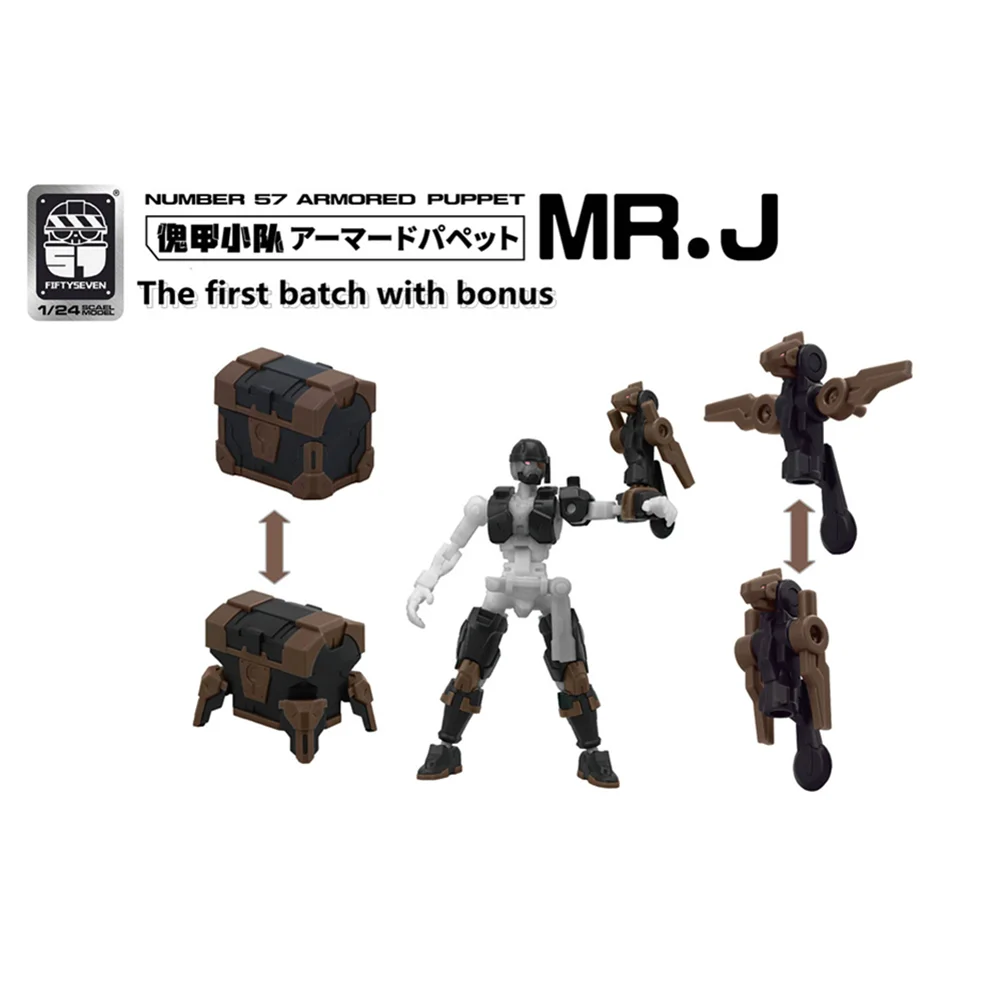 FIFTYSEVEN Number57 Armored Puppet Pirate Mr.J Captain Sailor Ghost Color Double Bonus 1/24 Scale Model Action Figure With Box