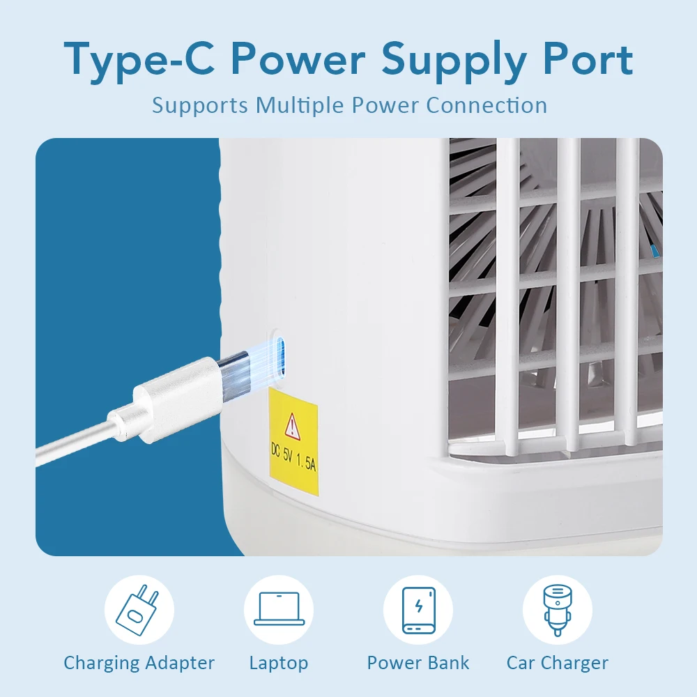 المحمولة الباردة مكيف الهواء التبخر مبرد الهواء مروحة طاولة Usb صغير سطح المكتب تكييف الهواء مروحة المرطب لغرفة المنزل