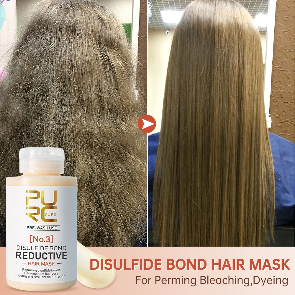 Purc Haarmaske Disulfid Bond reduktive Reparatur beschädigt Glättung Glättung creme Keratin Haar behandlung Haarpflege produkte