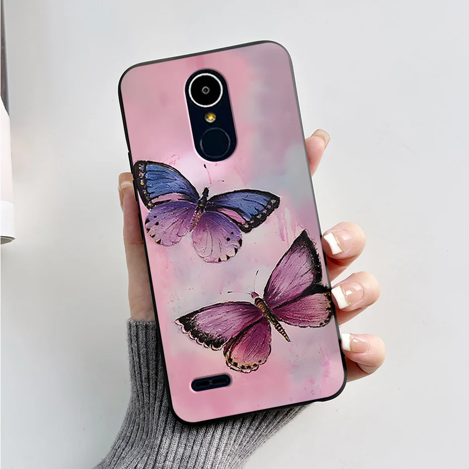 For LG K8 2017 X300 M200 M210 Case Soft Cute Cartoon Silicone Black Cover For LG K8 K4 2017 K9 Cases Shockproof Funda LGK8 Shell
