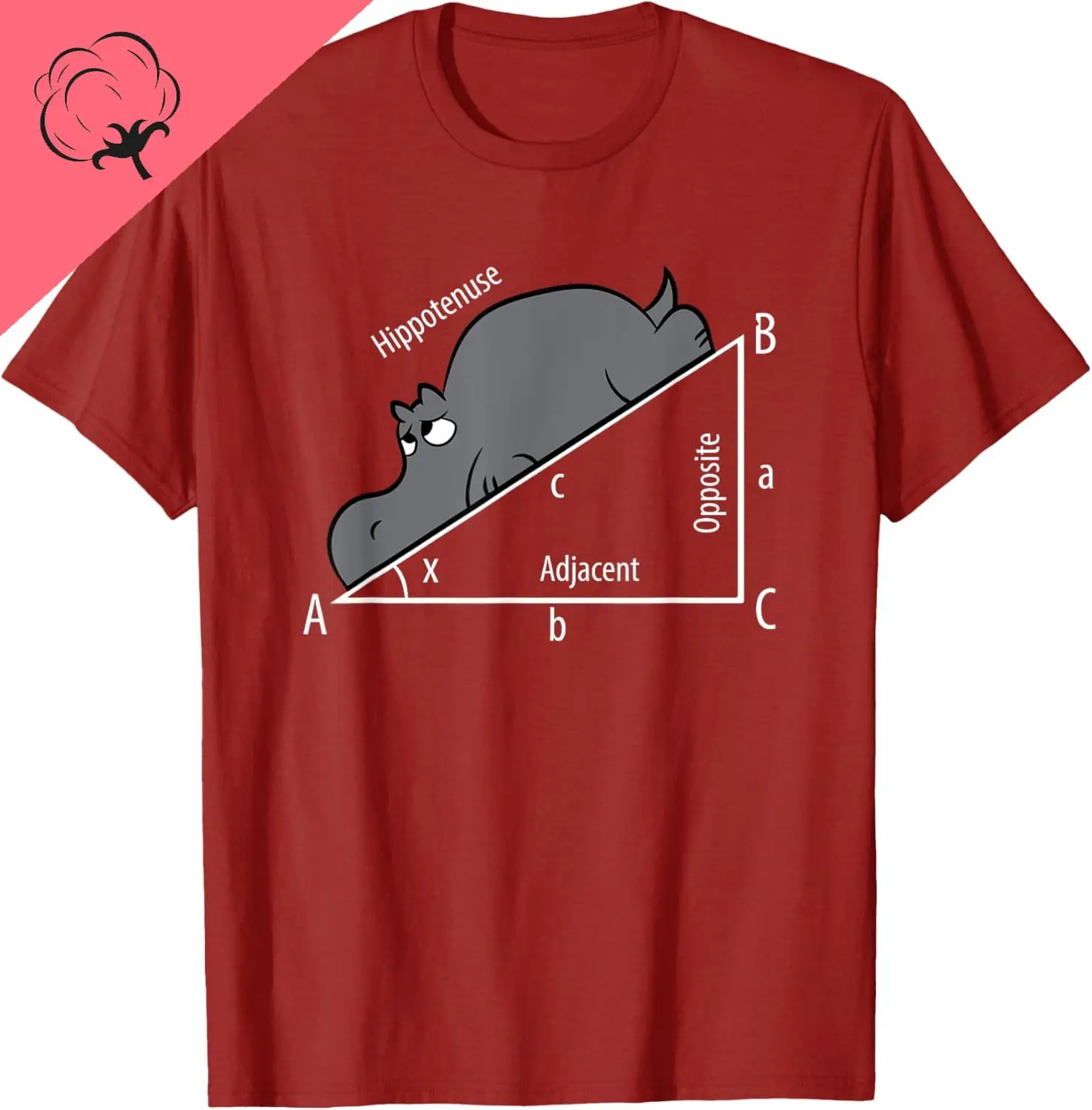 Funny Math Humor Hippotenuse Hypotenuse Funny T-Shirt Print Original Design Gifts T Shirts Cotton Unisex Summer Streetwear Tops